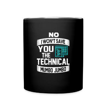 Cadeau drôle de programmeur technique Mumbo Jumbo - Mug uni - noir - Devant