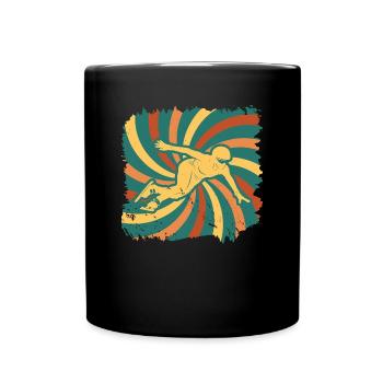 Speed skating retro - Full Colour Mug - black - Front