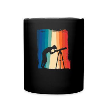 Astronomy Telescope Astronomer Gift Stars Moon - Full Colour Mug - black - Front
