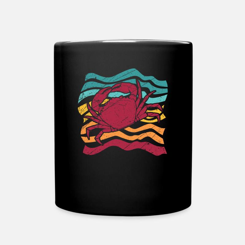 Krabbe Krebs Meer Krebstiere Geschenk Meerestier - Tasse einfarbig - Schwarz