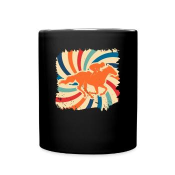 chevaux - Mug uni - noir - Devant