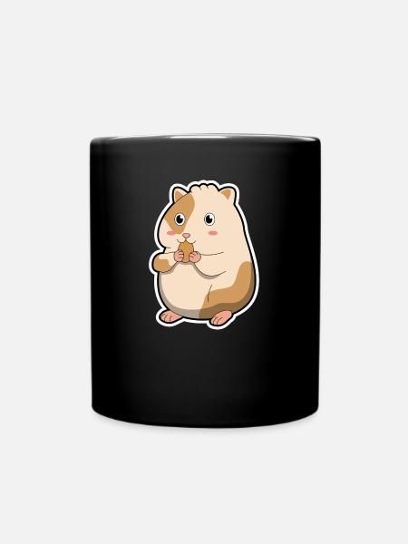 Hamster Nagetier Haustier Geschenk niedlich Tier - Tasse einfarbig - Schwarz