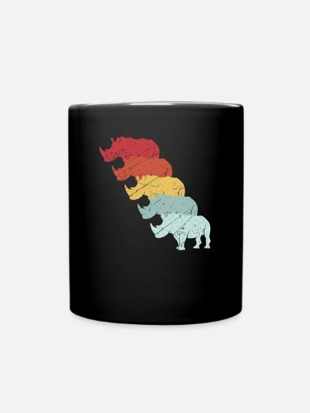 Nashorn - Tasse einfarbig - Schwarz