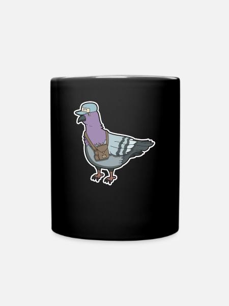 Pigeon bird gift pigeon animal pigeon fancier - Full Colour Mug - black