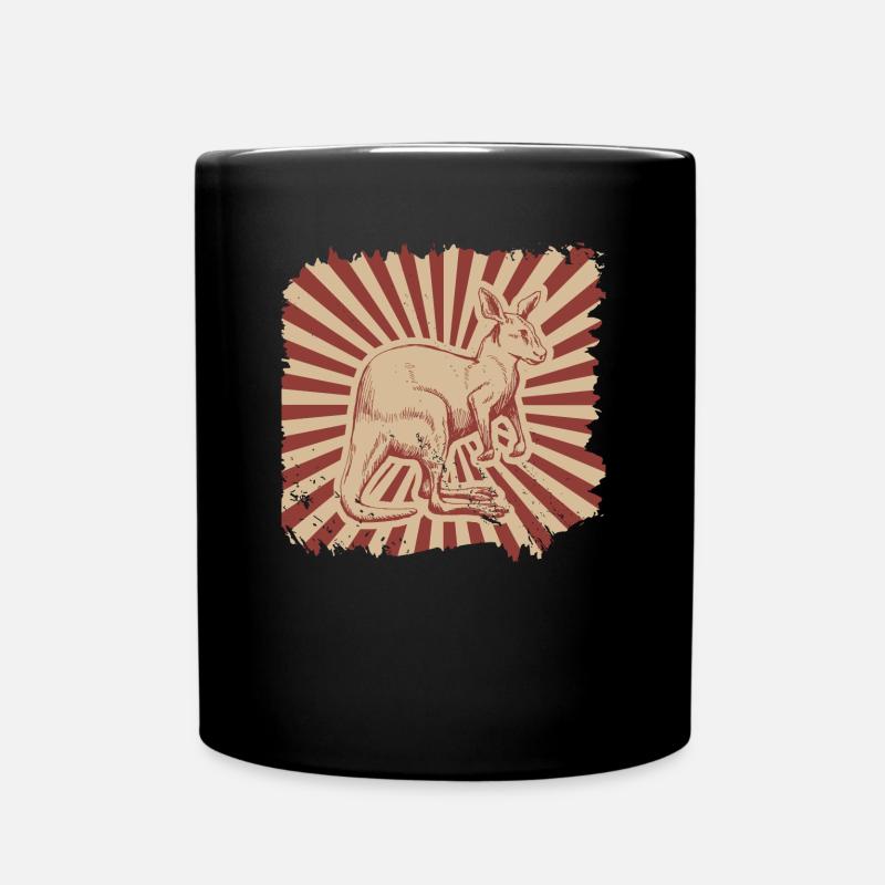Känguru - Tasse einfarbig - Schwarz