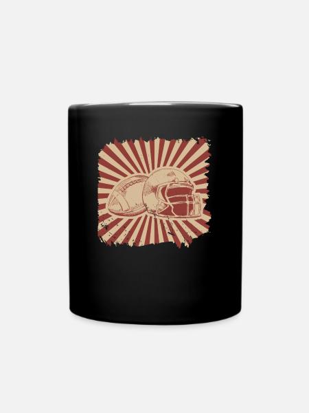 American Football - Tasse einfarbig - Schwarz