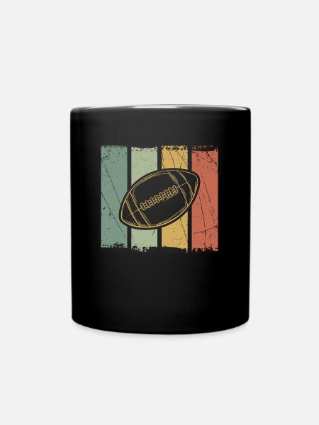 American Football - Tasse einfarbig - Schwarz