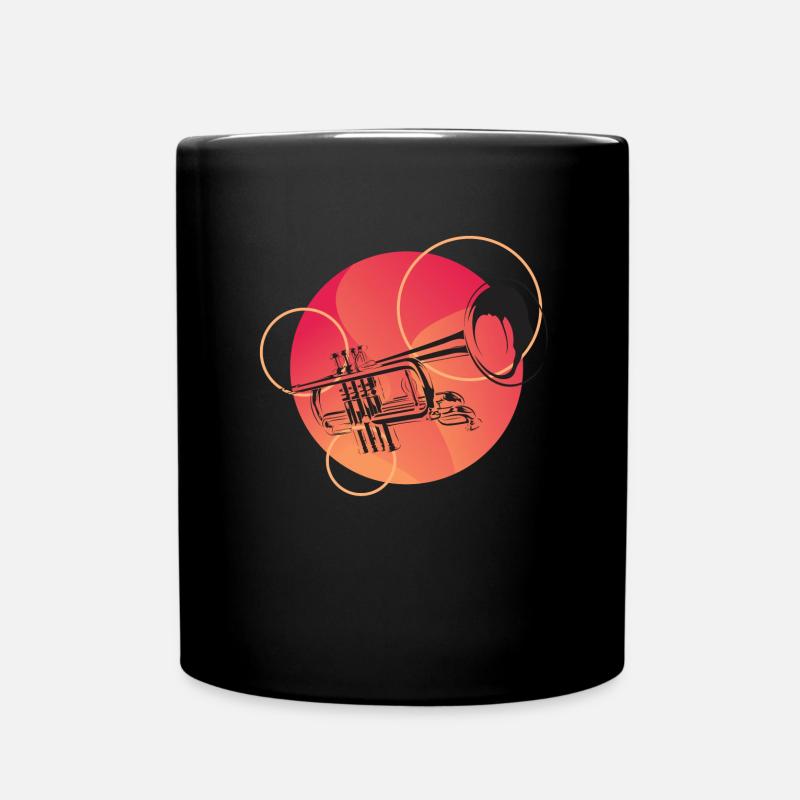 Trompete - Tasse einfarbig - Schwarz