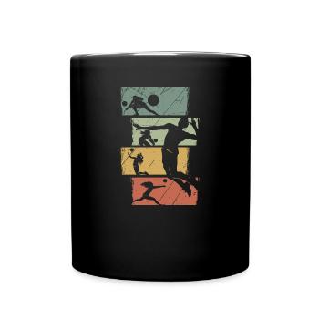 Joueur de volley-ball de volley-ball cadeau de beach-volley - Mug uni - noir - Devant