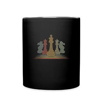 Schach - Tasse einfarbig - Schwarz - Vorne