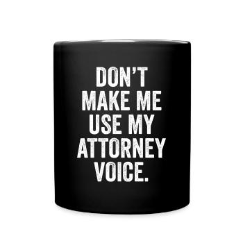 Lawyer Law School Graduation Gift Attorney Funny - Full Colour Mug - black - Front