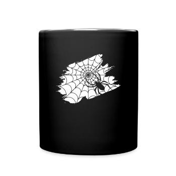 Spinne Spinnennetz Spinnen Geschenk Tier Tarantel - Tasse einfarbig - Schwarz - Vorne