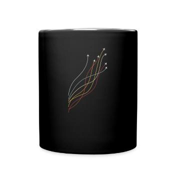 Pilote avion mouche cadeau planeur vol - Mug uni - noir - Devant