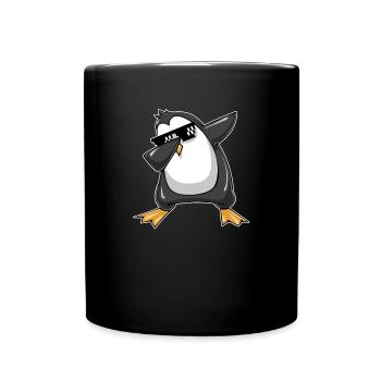 Dabbing Penguin, Cool Dab Dance Cartoon, Dancing - Mug uni - noir - Devant