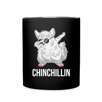 Tupfen Chinchillas Chinchillin Nagetier Geschenk - Tasse einfarbig - Schwarz - Vorne