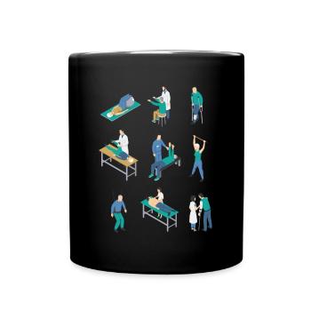 Physiothérapeute Physiothérapeute Soins de santé - Mug uni - noir - Devant
