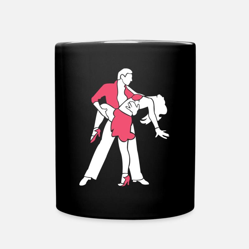 Danse Silhouette Couple Danseurs Danse romantique - Mug uni - noir