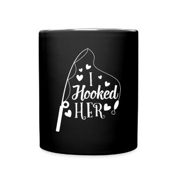 Couple de pêcheurs, j'ai accroché son cadeau marié de pêcheur - Mug uni - noir - Devant