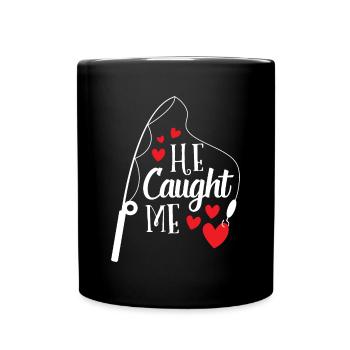 Couple de pêcheurs, j'ai accroché son cadeau marié de pêcheur - Mug uni - noir - Devant