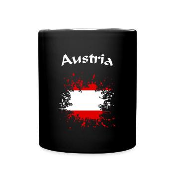 Austria Österreich - Tasse einfarbig - Schwarz - Vorne