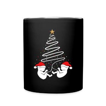 Annonce de Noël de jumeaux de grossesse de Noël - Mug uni - noir - Devant