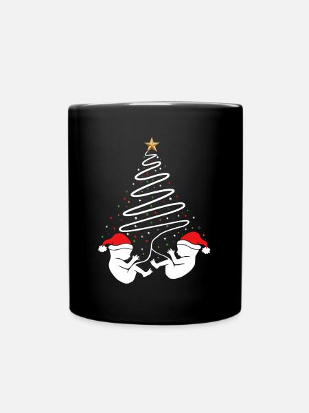Annonce de Noël de jumeaux de grossesse de Noël - Mug uni - noir