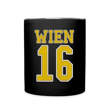Österreich Wien 1160 Bezirk Ottakring Typografie - Tasse einfarbig - Schwarz - Vorne