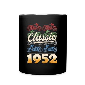 Biker 71st Birthday 1952 71 Years Anniversary - Full Colour Mug - black - Front