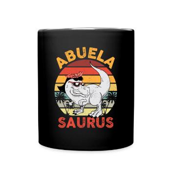 Abuela Saurus Funny Dinosaur Lover Mothers Day - Full Colour Mug - black - Front