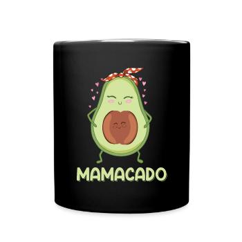 Mamacado Avocado Red Bandana Daughter Son - Full Colour Mug - black - Front