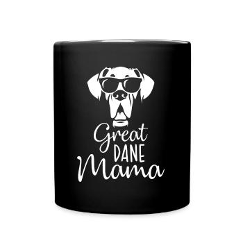 Lustige Deutsche Dogge Mama Hund Mama Hund Liebhaber Hund Hund - Tasse einfarbig - Schwarz - Vorne