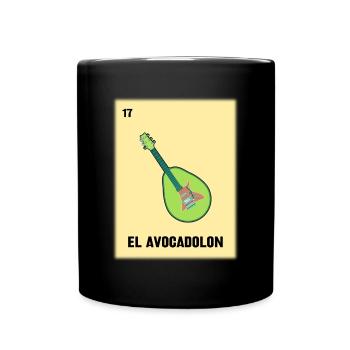 El Avocadolon Jeux de cartes de guitare mexicaine - Mug uni - noir - Devant