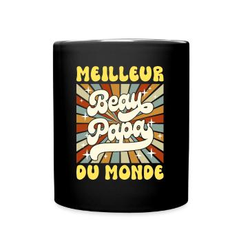 Meilleur Beau Papa Du Monde Pour Beau Père - Mug uni - noir - Devant