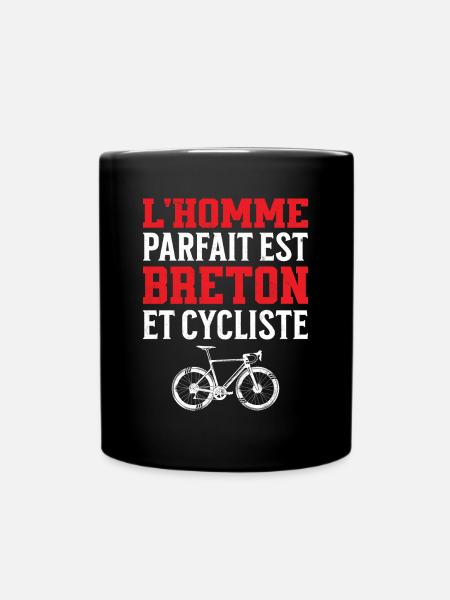 L'Homme Parfait Est Breton Cycliste - Mug uni - noir