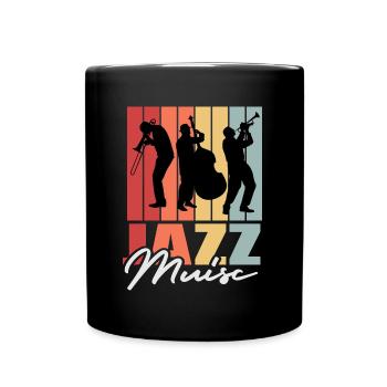 JAZZ MUSIC / VINTAGE DESIGN - Tasse einfarbig - Schwarz - Vorne
