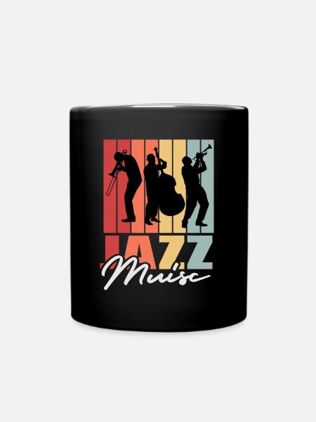 JAZZ MUSIC / VINTAGE DESIGN - Tasse einfarbig - Schwarz