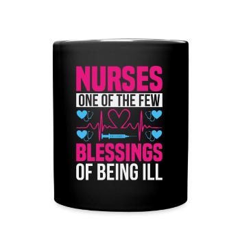 Stolze Krankenpfleger/Krankenschwester Zitat - Tasse einfarbig - Schwarz - Vorne