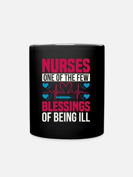 Stolze Krankenpfleger/Krankenschwester Zitat - Tasse einfarbig - Schwarz
