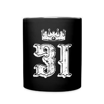 31 Couronne numérique - Mug uni - noir - Devant