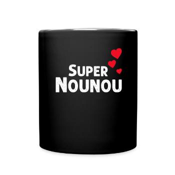 Super Nounou De Mon Coeur Cadeau Tendre - Mug uni - noir - Devant