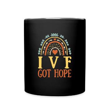 IVF Got Hope Artificial Insemination Mama Gift - Full Colour Mug - black - Front