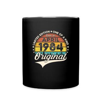 39e anniversaire homme April Né 1984 Original - Mug uni - noir - Devant