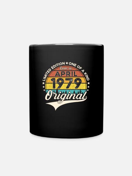 44e anniversaire homme avril né 1979 original - Mug uni - noir