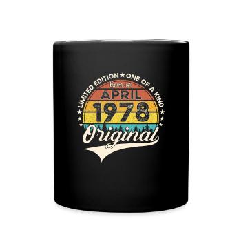 45e anniversaire homme April Né en 1978 Original - Mug uni - noir - Devant