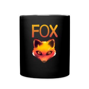 La tête de renard - Mug uni - noir - Devant