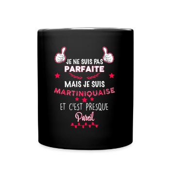 Femme Martinique Cadeau Humour - Mug uni - noir - Devant