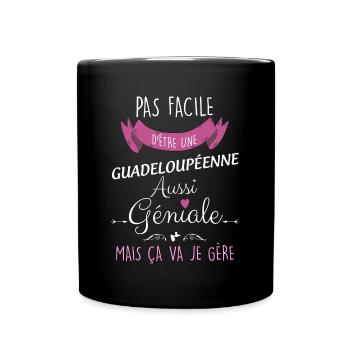 Guadeloupéenne Femme île De La Guadeloupe - Mug uni - noir - Devant