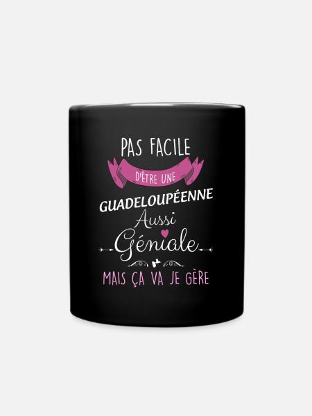 Guadeloupéenne Femme île De La Guadeloupe - Mug uni - noir