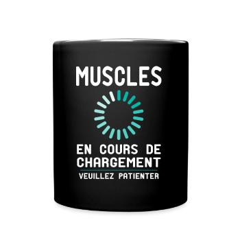 Muscles en Cours de Chargement - Cadeau Humour - Mug uni - noir - Devant