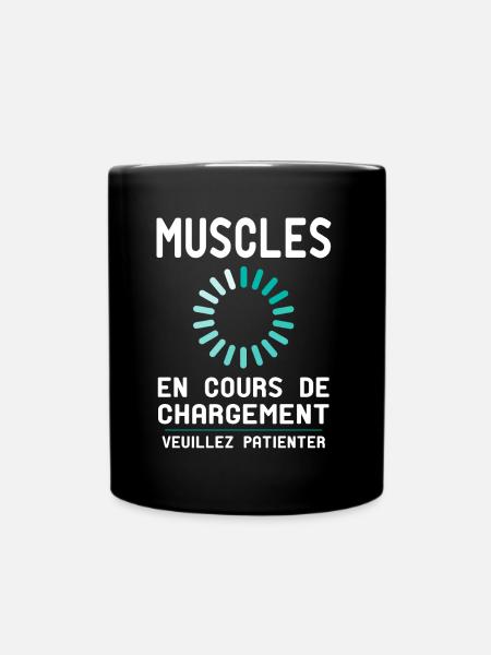 Muscles en Cours de Chargement - Cadeau Humour - Mug uni - noir